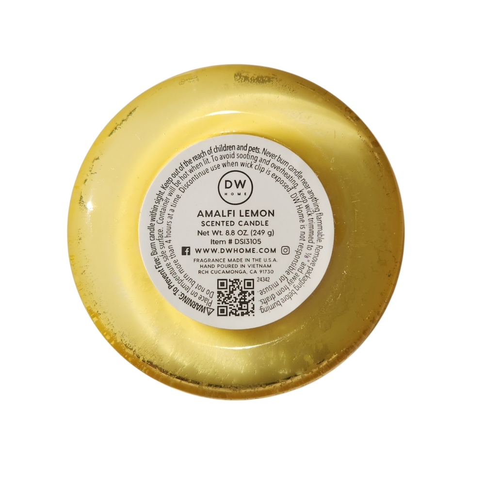 DW Home Amalfi Lemon Candle With Artisan Decorative Lid - Picture 4 of 4